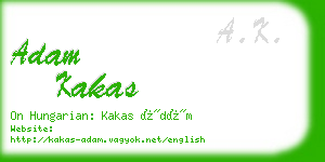 adam kakas business card